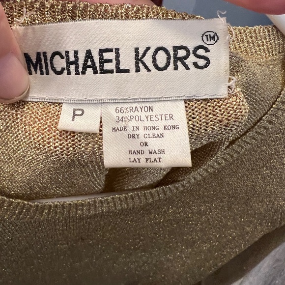 Michael Kors gold sweater. Petite small. - Picture 2 of 6